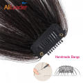 Handmade Real Hair Air Bangs Human Hair Front Fringe Clip in Hair Extension Manufactory